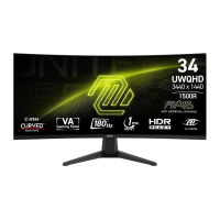 MSI MAG 346CQ 34 Inch LCD 180Hz UWQHD VA Curved Gaming Monitor