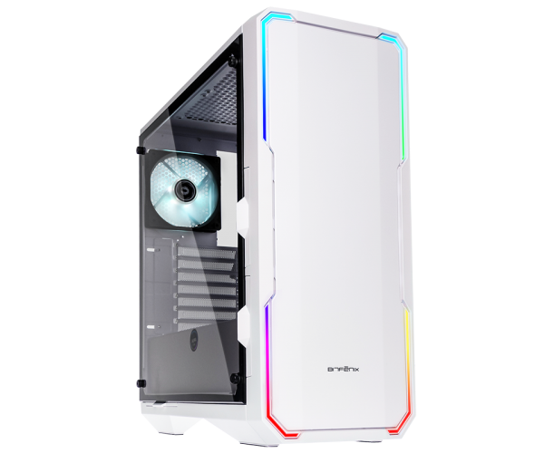BitFenix Enso ATX Mid Tower Tempered Glass Window White Gaming Case