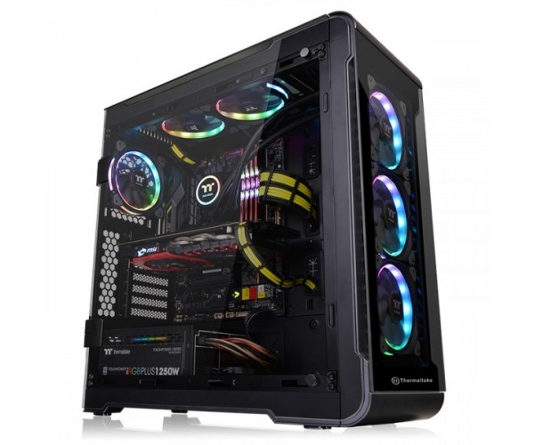 THERMALTAKE VIEW 32 TG RGB TEMPERED GLASS 4 RIING MID-TOWER CASING