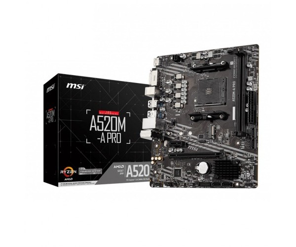 MSI A520M-A Pro AM4 AMD Micro-ATX Motherboard
