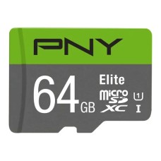 PNY Elite 64GB Class-10 UHS-I Micro SD Memory Card With SD Adapter