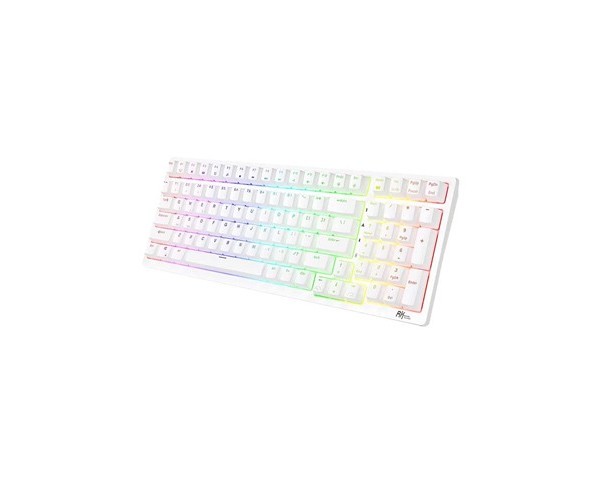 Royal Kludge RK 98 Tri Mode RGB Hot Swap (Brown Switch) White Mechanical Gaming Keyboard