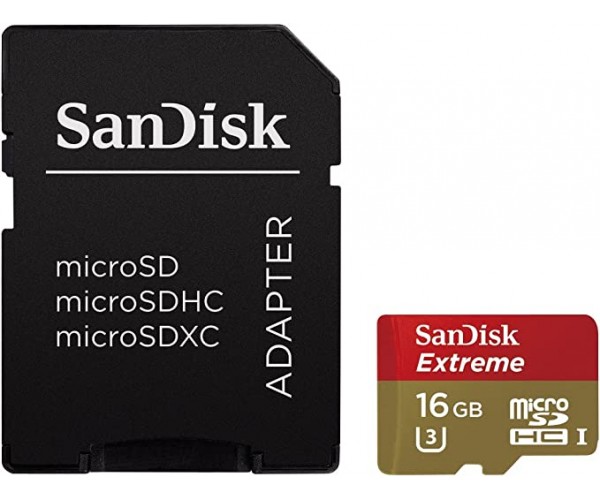 SanDisk Extreme 16GB UHS-I/U3 Micro SDHC Memory Card