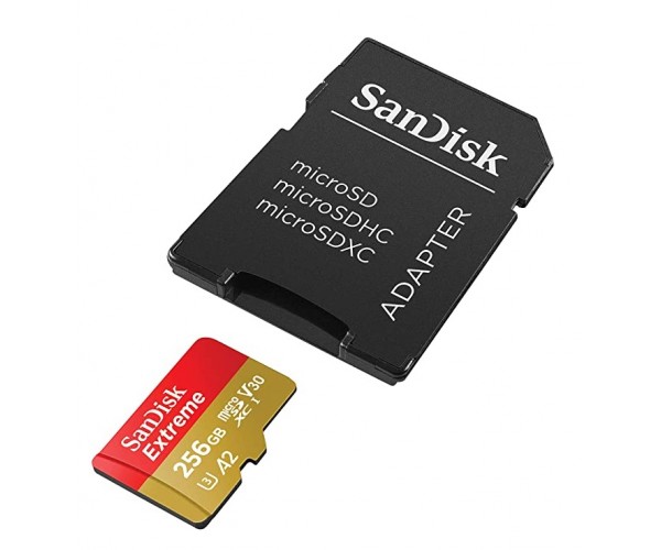 SanDisk Extreme 256GB 190mbps microSDXC UHS-I Memory Card (SDSQXAV-256G-GN6MN)