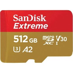 SanDisk Extreme 512GB 190mbps microSDXC UHS-I Memory Card (SDSQXAV-256G-GN6MN)