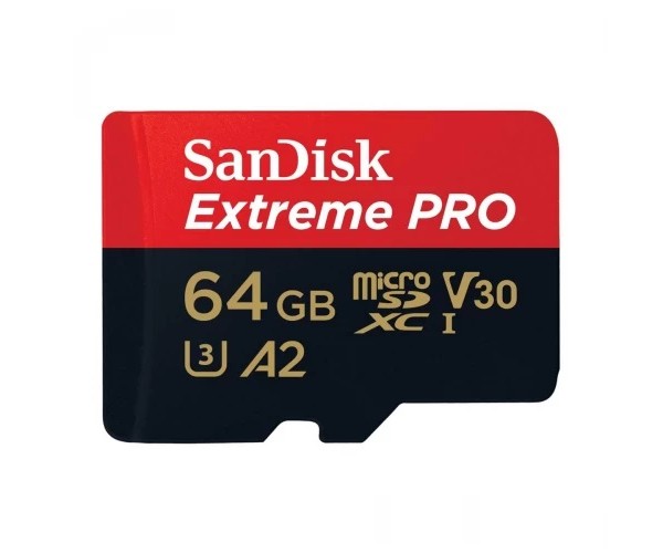 SanDisk Extreme PRO 64GB 200mbps microSDXC UHS-I Memory Card with Adapter (SDSQXCU-064G-GN6MA)