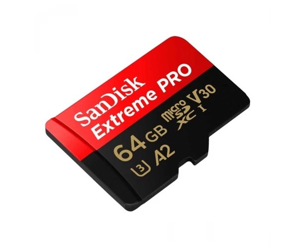SanDisk Extreme PRO 64GB 200mbps microSDXC UHS-I Memory Card with Adapter (SDSQXCU-064G-GN6MA)
