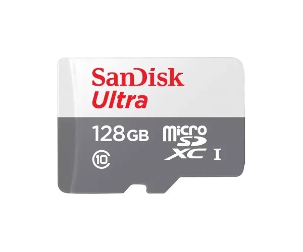 SanDisk Ultra 128GB Class-10 100mbps Micro SDXC UHS-I Memory Card (SDSQUNR-128G-GN6MN)