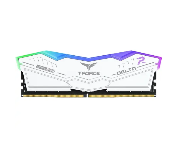 TEAM Delta RGB 48GB (24x2) DDR5 7600MHz Gaming Desktop RAM White