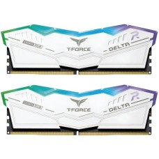 TEAM T-FORCE DELTA RGB 32GB (16GBx2) 7000MHz DDR5 Gaming RAM White