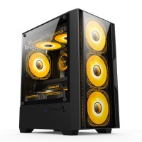 TECH POWER TM201 Gaming Case with 4 ARGB Fan – Black