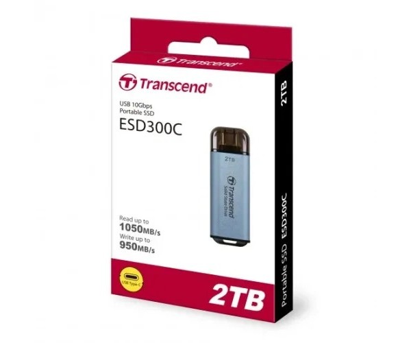 Transcend ESD300C 2TB USB Type-C Portable SSD