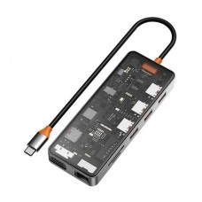 WIWU Cyber CB011 TRANSPARENT 11 IN 1 USB-C HUB