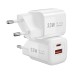 Wiwu Nano GaN 33W USB And USB-C White Wall Charger (Wi-U008)