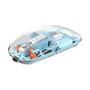 Wiwu WM105 Silent Blue Wireless Rechargeble Battery Transparent Mouse