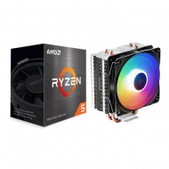 AMD RYZEN 5 5600X PROCESSOR WITH DEEPCOOL GAMMAX 400K CPU COOLER