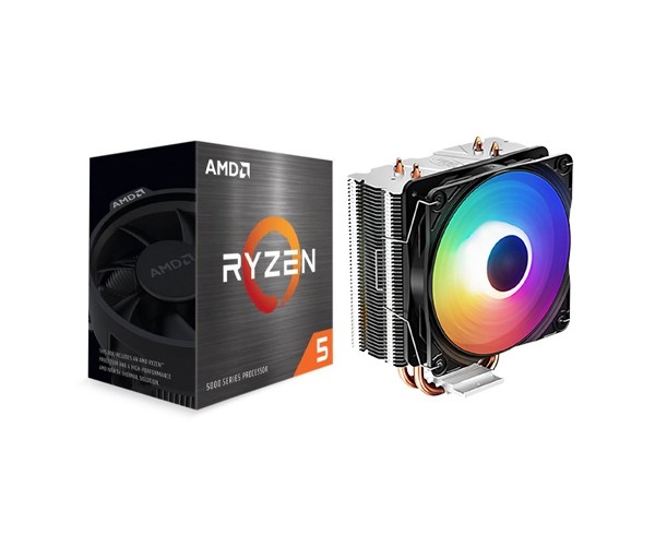 AMD RYZEN 5 5600X PROCESSOR WITH DEEPCOOL GAMMAX 400K CPU COOLER