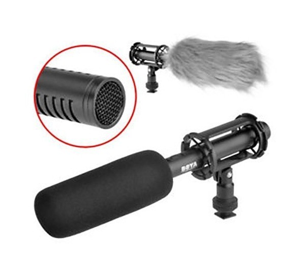 BOYA BY-PVM1000 Condenser Shotgun Microphone 3-pin XLR Output on DSLR Camera