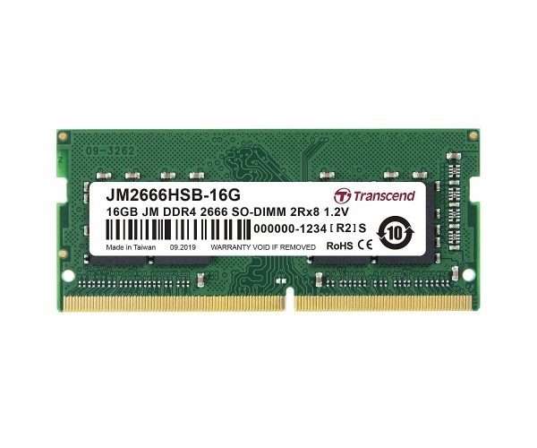 Transcend 16GB DDR4 2666MHz SO-DIMM Laptop RAM