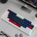 LEAVEN K610 WIRED HOT-SWAPPABLE GAMING MECHANICAL KEYBOARD WHITE BLUE