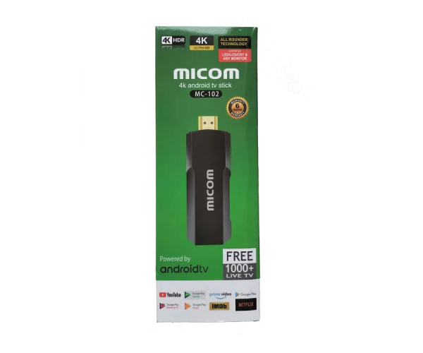 Micom 4k Android TV Stick 2GB RAM 16GB ROM