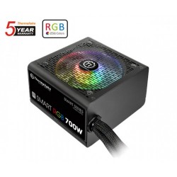 THERMALTAKE SMART RGB 700W SLEEVE CABLE 80 PLUS POWER SUPPLY WITH 5 YEARS WARRANTY