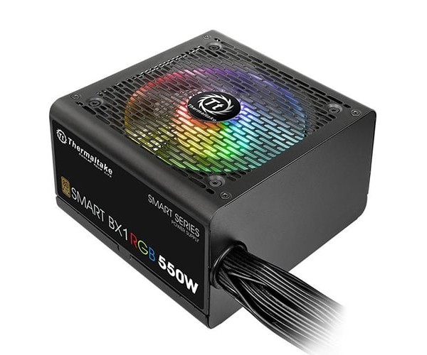 THERMALTAKE Smart BX1 RGB 550W 80 PLUS Bronze Sleeve Cable Flat Power Supply With 5 Years Warranty