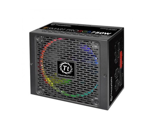 THERMALTAKE SMART PRO RGB 750W FULL MODULAR 80 PLUS BRONZE FLAT SLAVE CABLE POWER SUPPLY WITH 7 YEARS WARRANTY