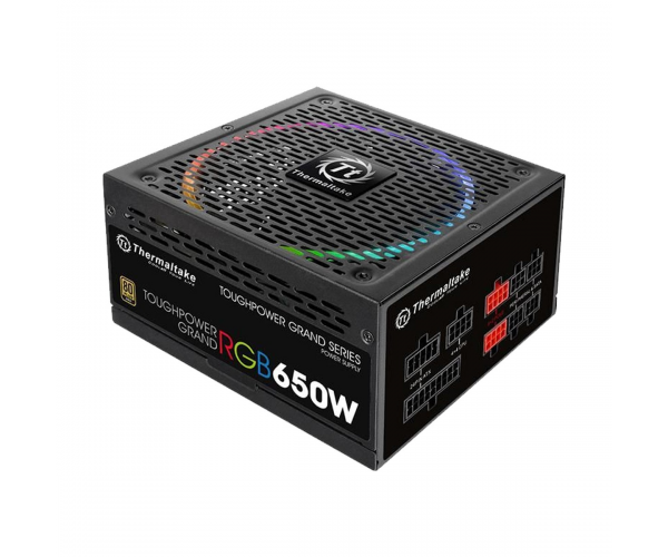 THERMALTAKE TOUGHPOWER GRAND RGB 650W FULLY MODULAR 80 PLUS GOLD CERTIFIED POWER SUPPLY WITH 10 YEARS WARRANTY