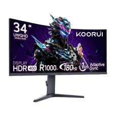 KOORUI 34E6UC 34" 180Hz WQHD VA Curved Gaming Monitor