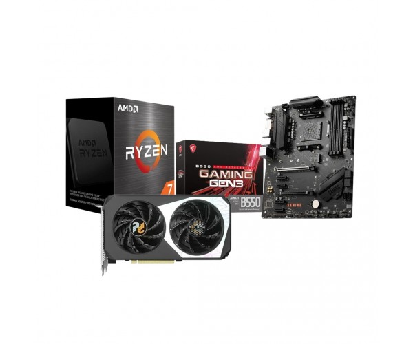 AMD Ryzen 7 5700X Processor and MSI B550 GAMING GEN3 AMD AM4 ATX Motherboard PELADN ARMOUR RX 6500 XT Navi 8G Graphics Card