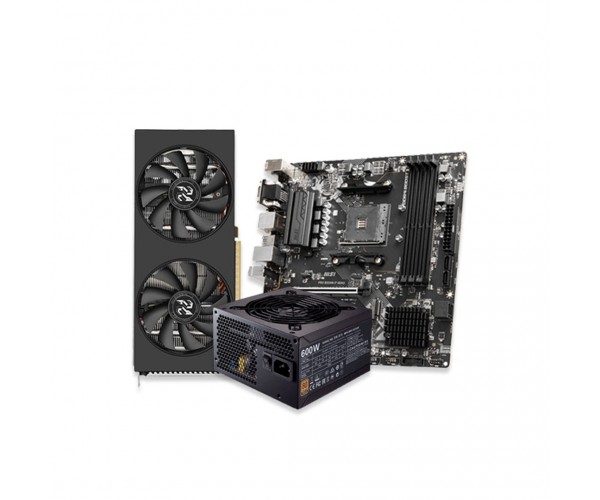 PELADN RX 5600 6G Gaming Graphics Card and MSI PRO B550M-P GEN3 AMD Motherboard and 600W Power Supply