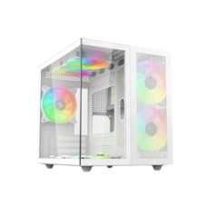 Revenger DUO Dynamic Mini Tower Full-View Micro-ATX ARGB Casing White