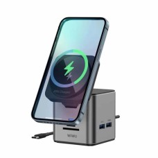 WiWU Wi-W025 9 in 1 Multi Ports Docking Station and Magsafe Wireless Charger