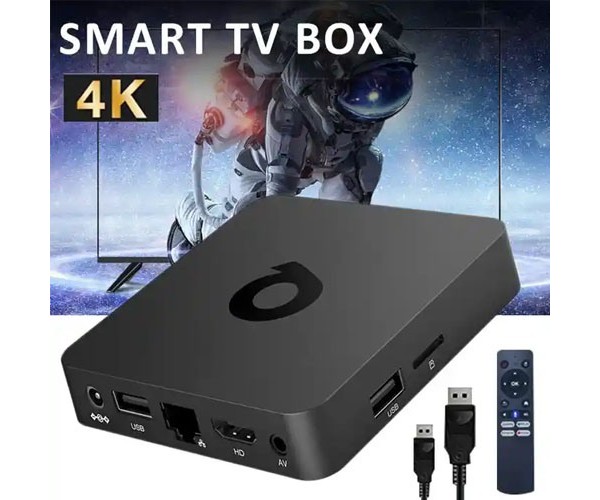 ATV Q1 Dual Band WiFi 4K Hdr 3D Smart Android 10 Set TV Box with Voice Remote