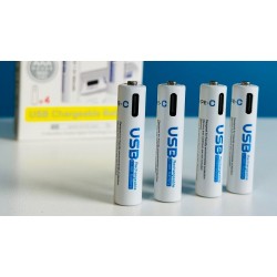 AiVR USB Rechargeable AA Batteries 4pc – 2550mWh