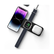 WiWU Matrix 3 in 1 15W Black Wireless Charger