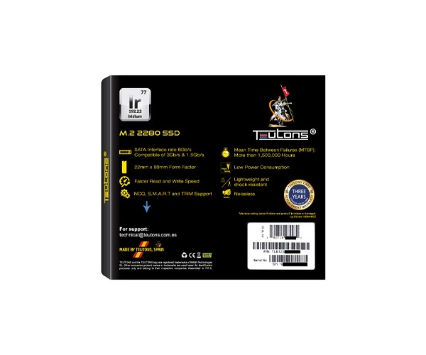 TEUTONS IRIDIUM 2280 256GB M.2 SSD