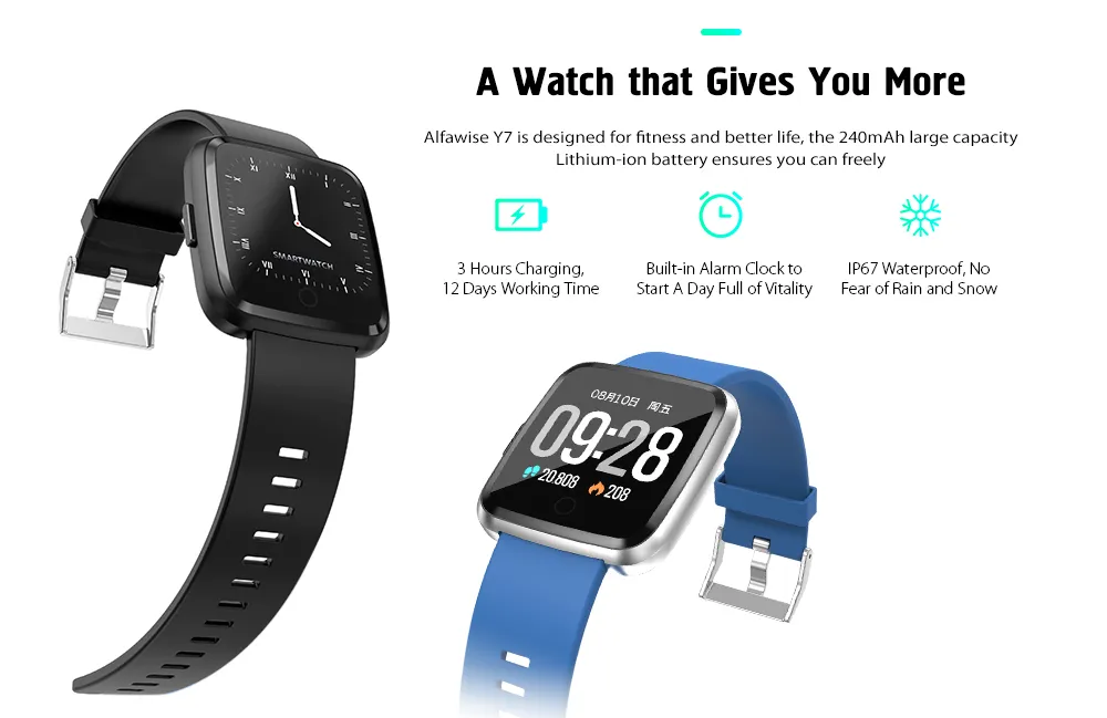 Alfawise y7 smartwatch on sale
